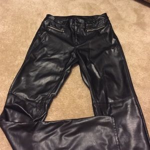 HM faux leather pants
