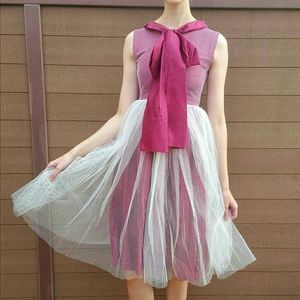 1950's Magenta Tulle Party Dress