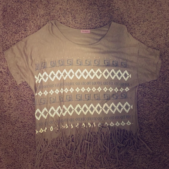 Miss Popular Fringe Shirt- Size L