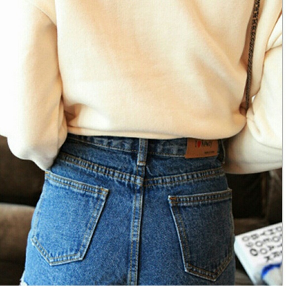 High waisted jeans shorts - Picture 2 of 3