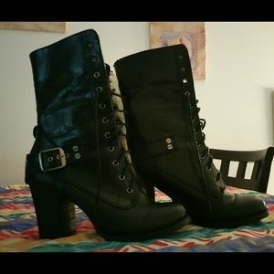 Boots, Black, Chinese Laundry, size 9 1/2M, Laceup