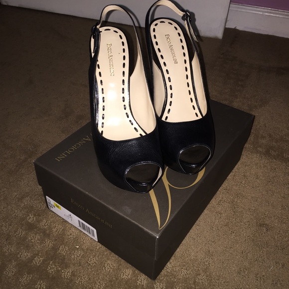 Enzo Angiolini peep toe platform heel