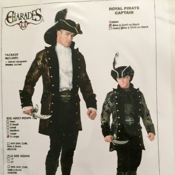 Men's captains costume jacket,