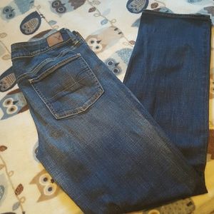 American Eagle medium wash jeans, straight leg