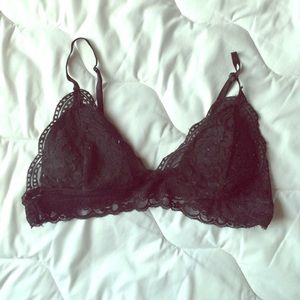 Black lace bralette