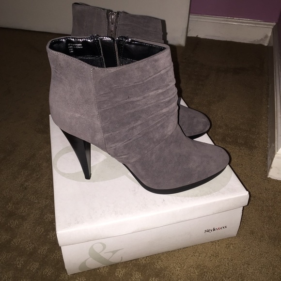 Style & Co Micro Suede Ankle Boots