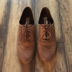 Steve Madden "trouser" brown leather oxfords