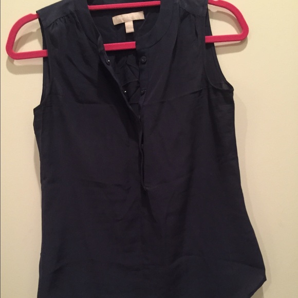 Banana Republic Navy No-Sleeve Blouse