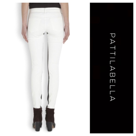 3 x 1 White Contrast Channel Jeans NWT - Picture 3 of 4