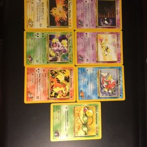 Character's Pokemon; pokemon training cards