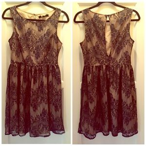 Lacy Navy Blue/ Ivory Dress