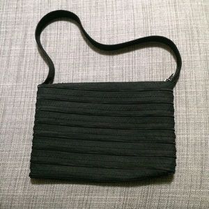 Black zipper purse