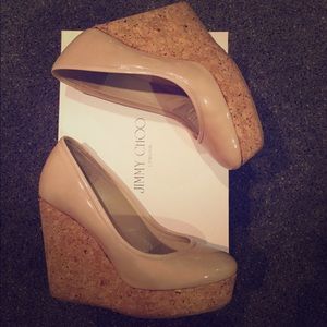 Beautiful nude Jimmy choo wedges size 38