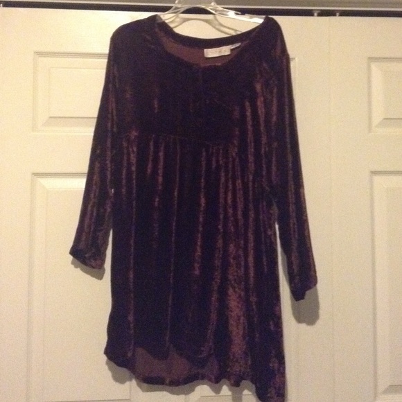 "Velvet" brown fall dress