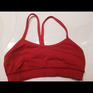 Red size 2 flow y lululemon sports bra