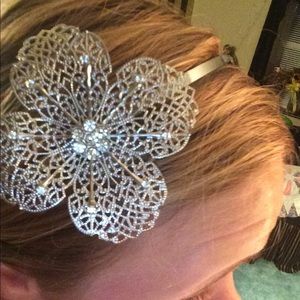Metal, flower head band