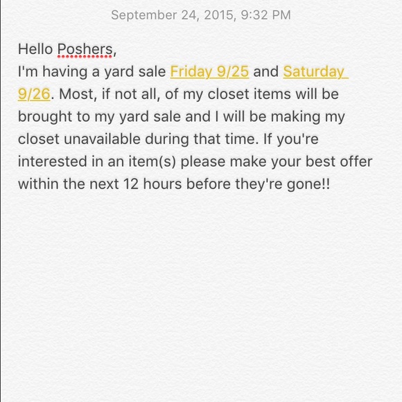 Yard Sale Items
