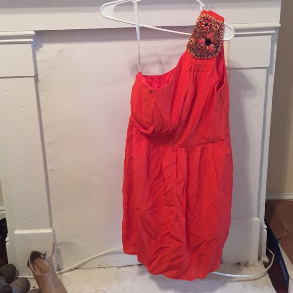 Shoshanna NWT 100% silk one shoulder dress - Picture 2 of 4