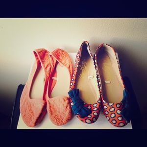 Pair of two flats / Ballerinas