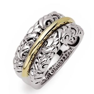 Beautiful Charles Krypell two tone ring!