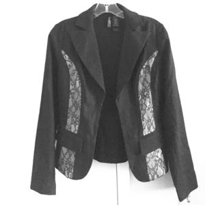 Black blazer with lace