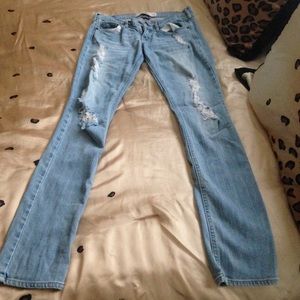 Hollister hipster ripped jeans
