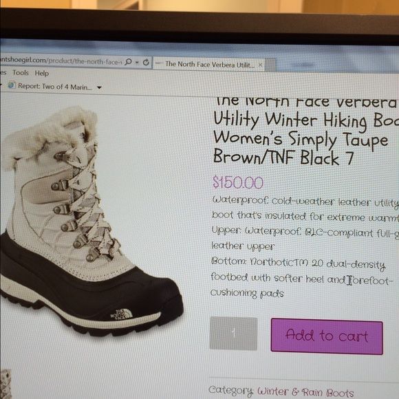 North face winter water proof women's boots