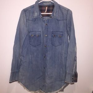Free People Denim Shirt Size Small