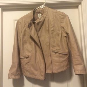 Lauren Conrad faux leather Moto crop jacket