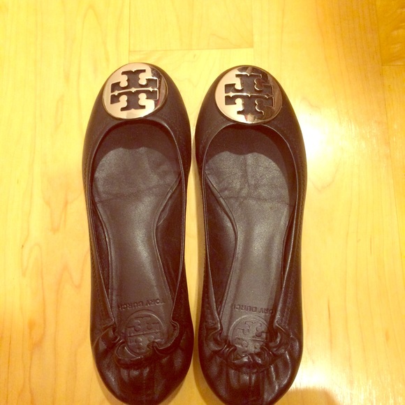 Tory Burch black/silver ballet flats size 6