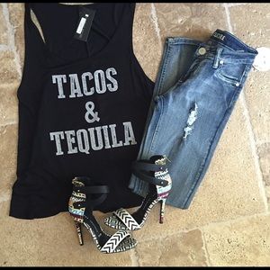 Tacos and Tequila black shirt