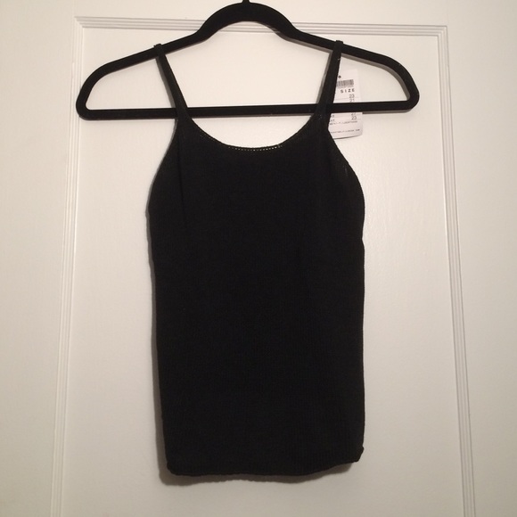 Black Brandy melville knitted tank top unworn
