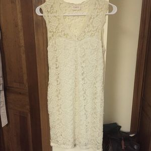 Crystal K Cream Lace Bodycon Dress