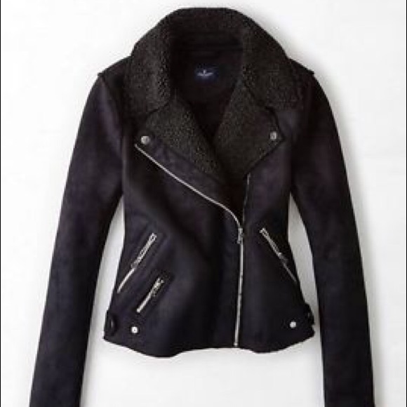 AEO Faux Sherling Moto Jacket
