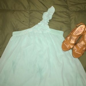 ADORABLE mint colored, one strapped mini!