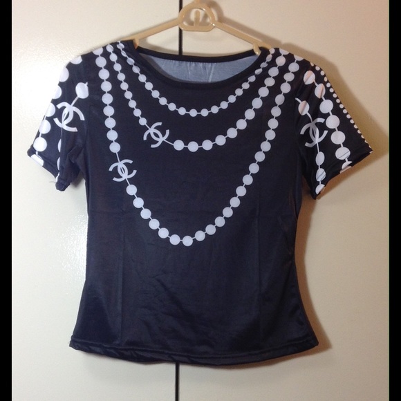 Black Chanel Logo Shirt