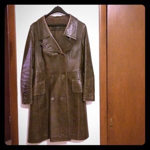 FINAL PRICE Cool Vintage leather short trench