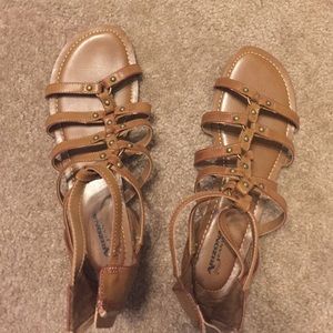 Tan gladiator style sandals (size 9.5)