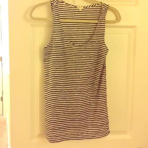 J.crew sequin stripe tank.