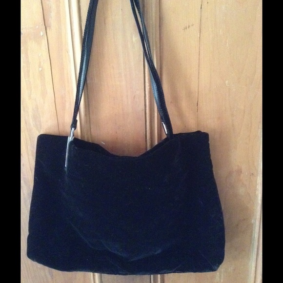 Calvin Klein Black Velvet Handbag