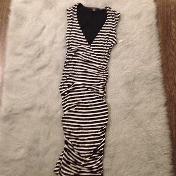 Very cute, black and white striped dress