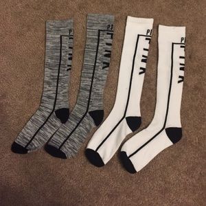 two pairs of pink brand socks brand new never worn