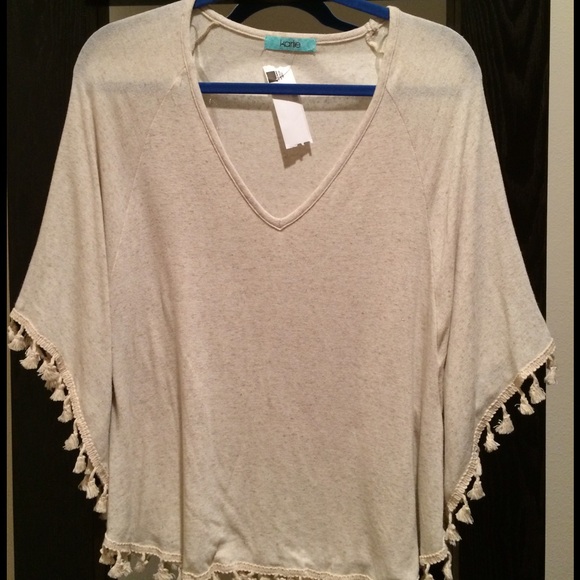 Fringe Poncho Shirt - Picture 1 of 3
