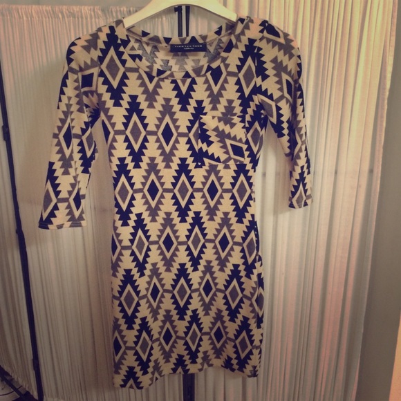 Tribal print sweater dress