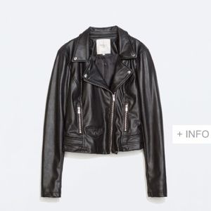 Zara faux leather jacket