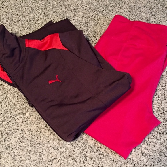 🎉SALE🎉 Like new purple and pink Puma Jacket!