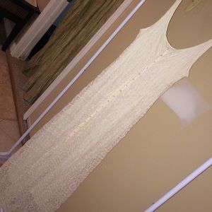 white maxi dress lace