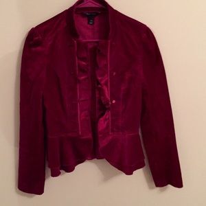 Gently worn Black and White wine velour blazer