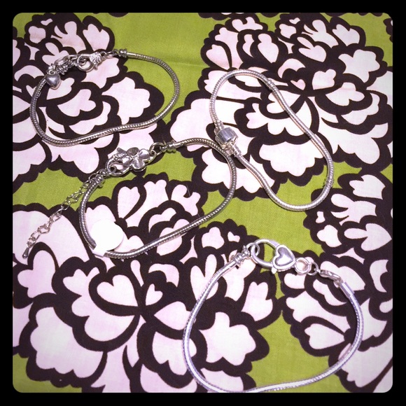 925 Sterling Silver Charm bracelets.