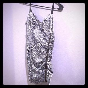 Guess animal print spaghetti strap dress